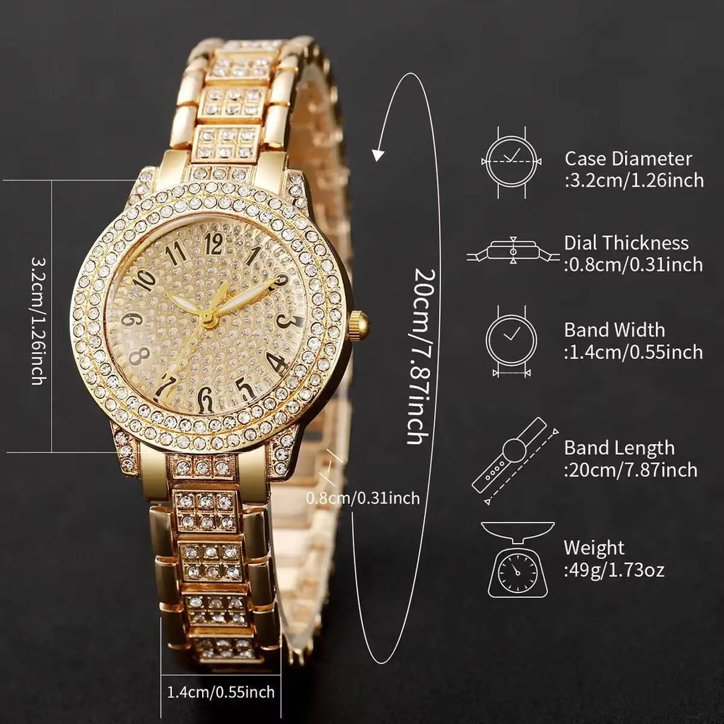 Diamond Luxe Watch Set 6PCS