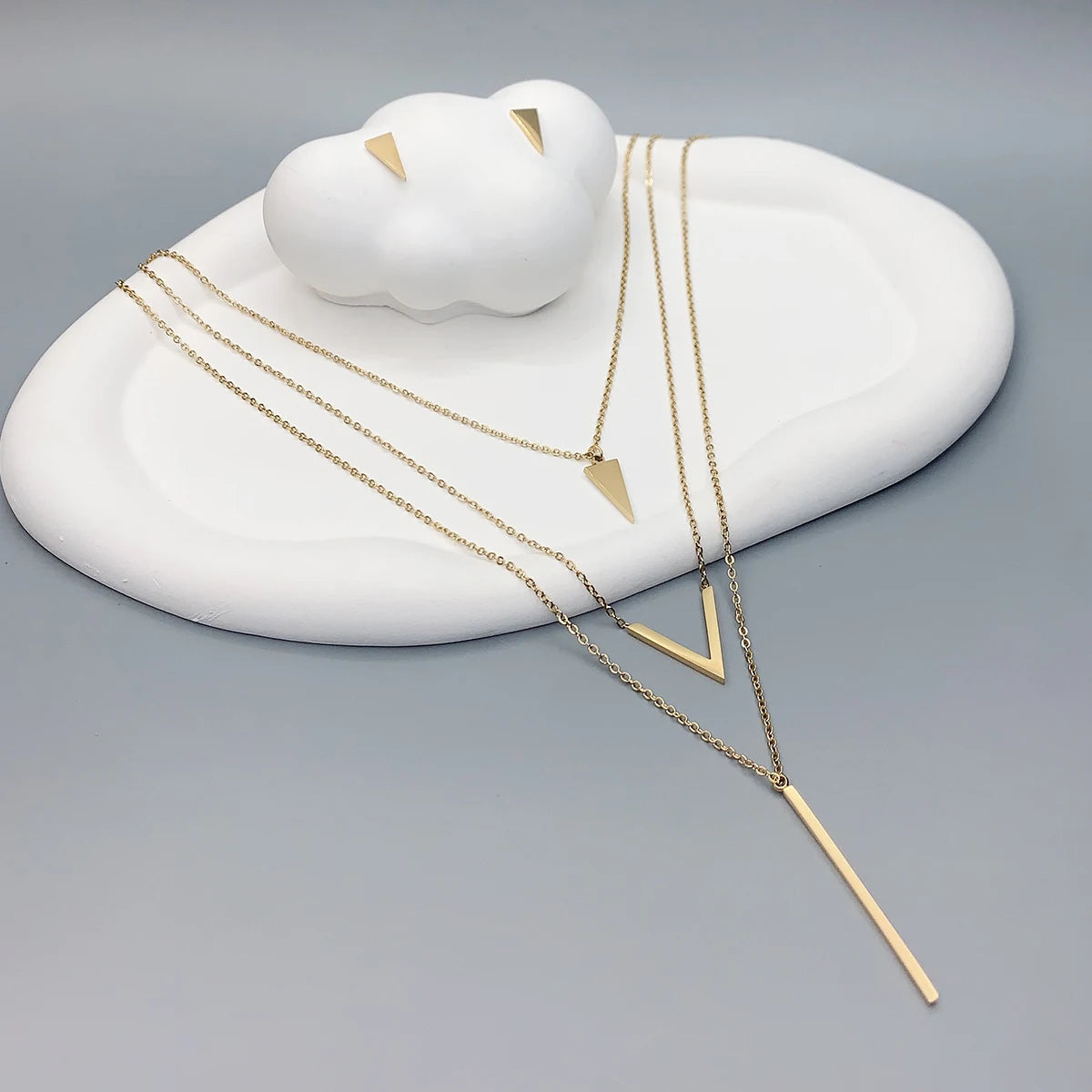 Geometric Pendant Set 3pcs