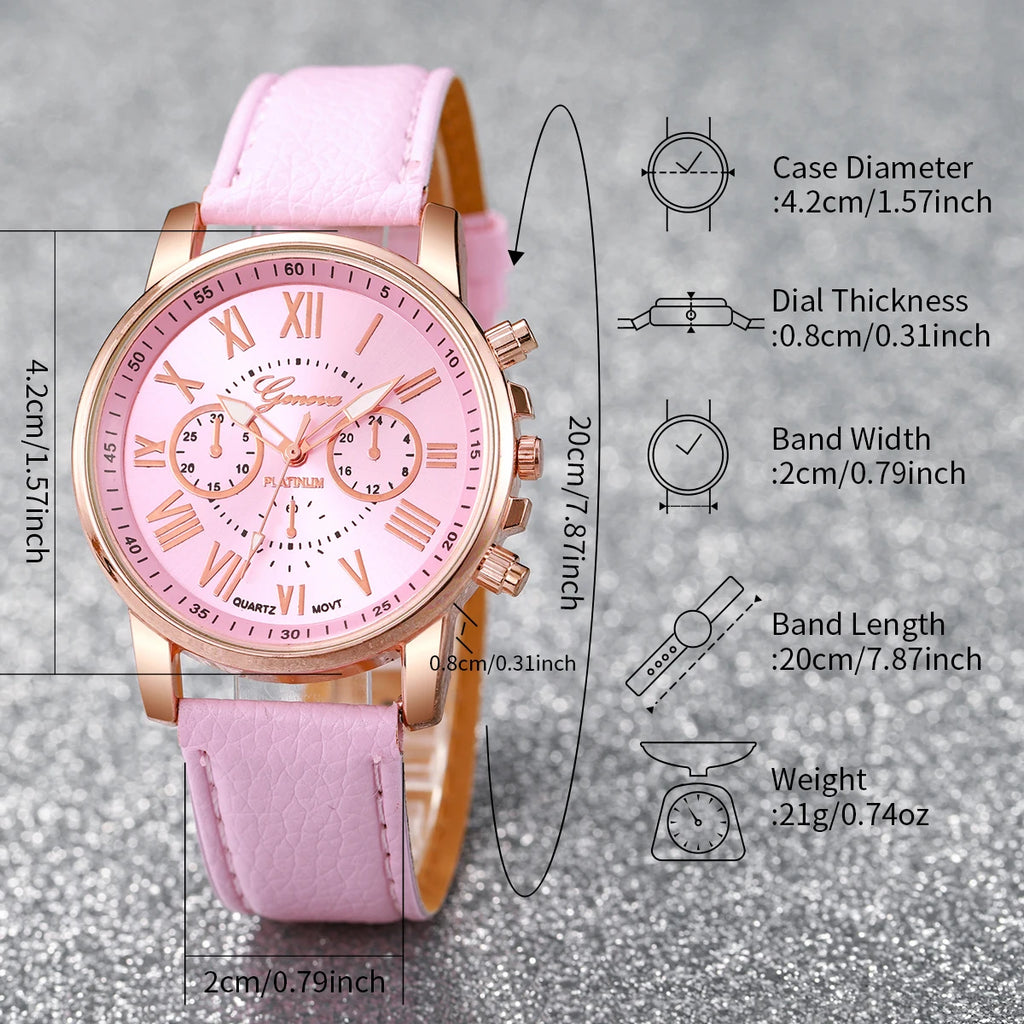 Heart Charm Watch Set 5/6PCS