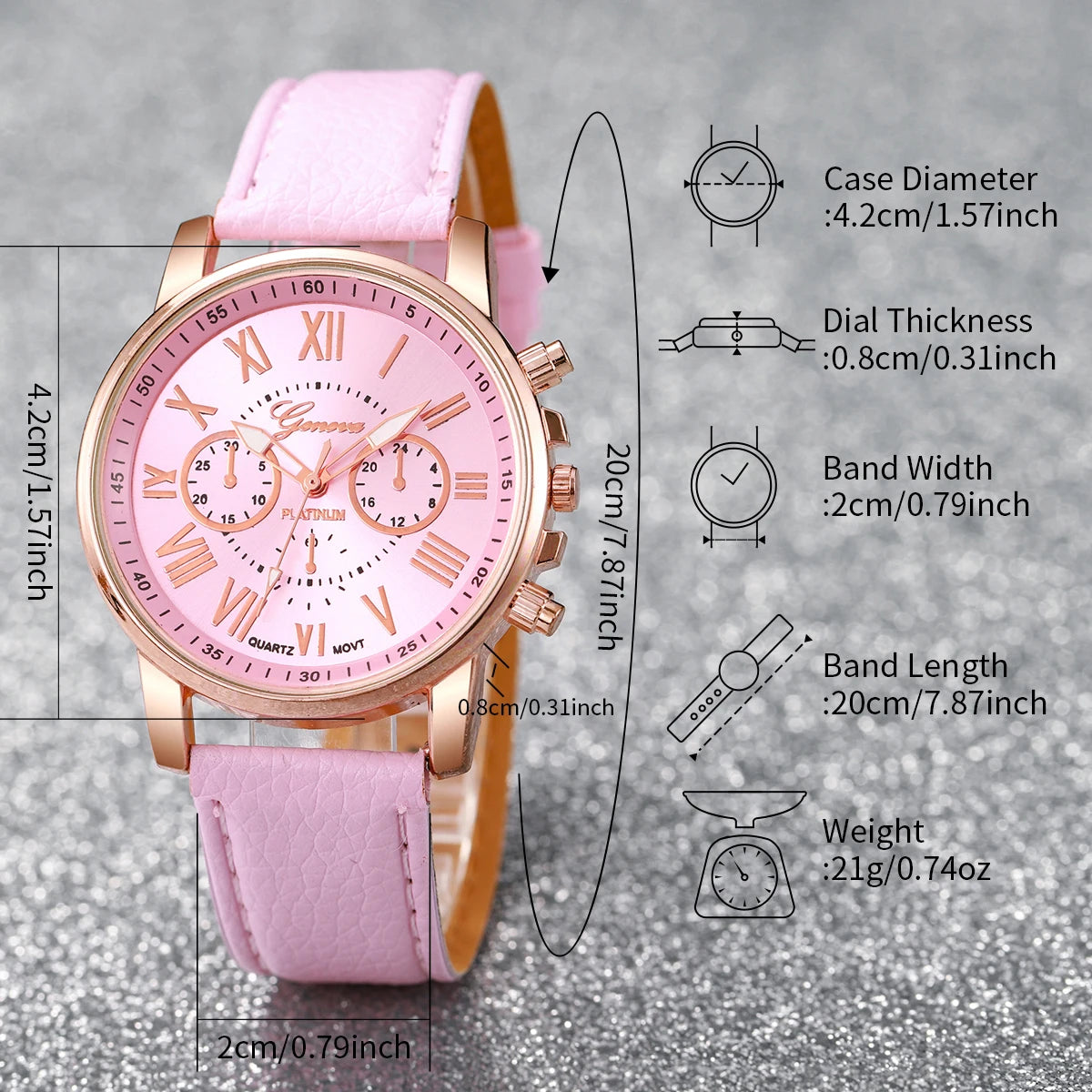 Heart Charm Watch Set 5/6PCS