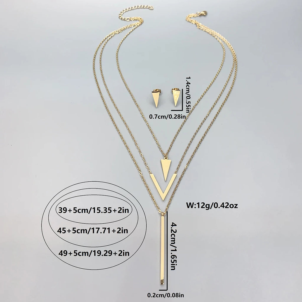 Geometric Pendant Set 3pcs