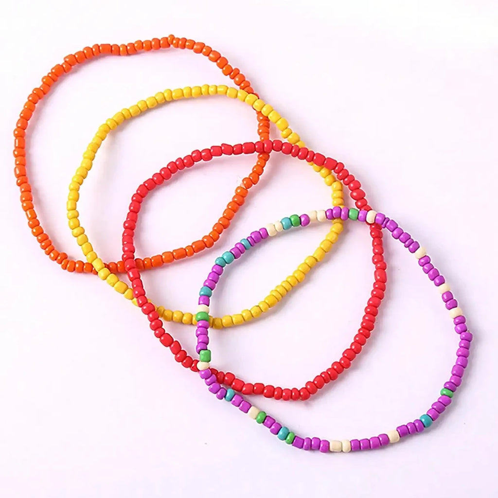 Colorful Bead Bracelets 17Pcs