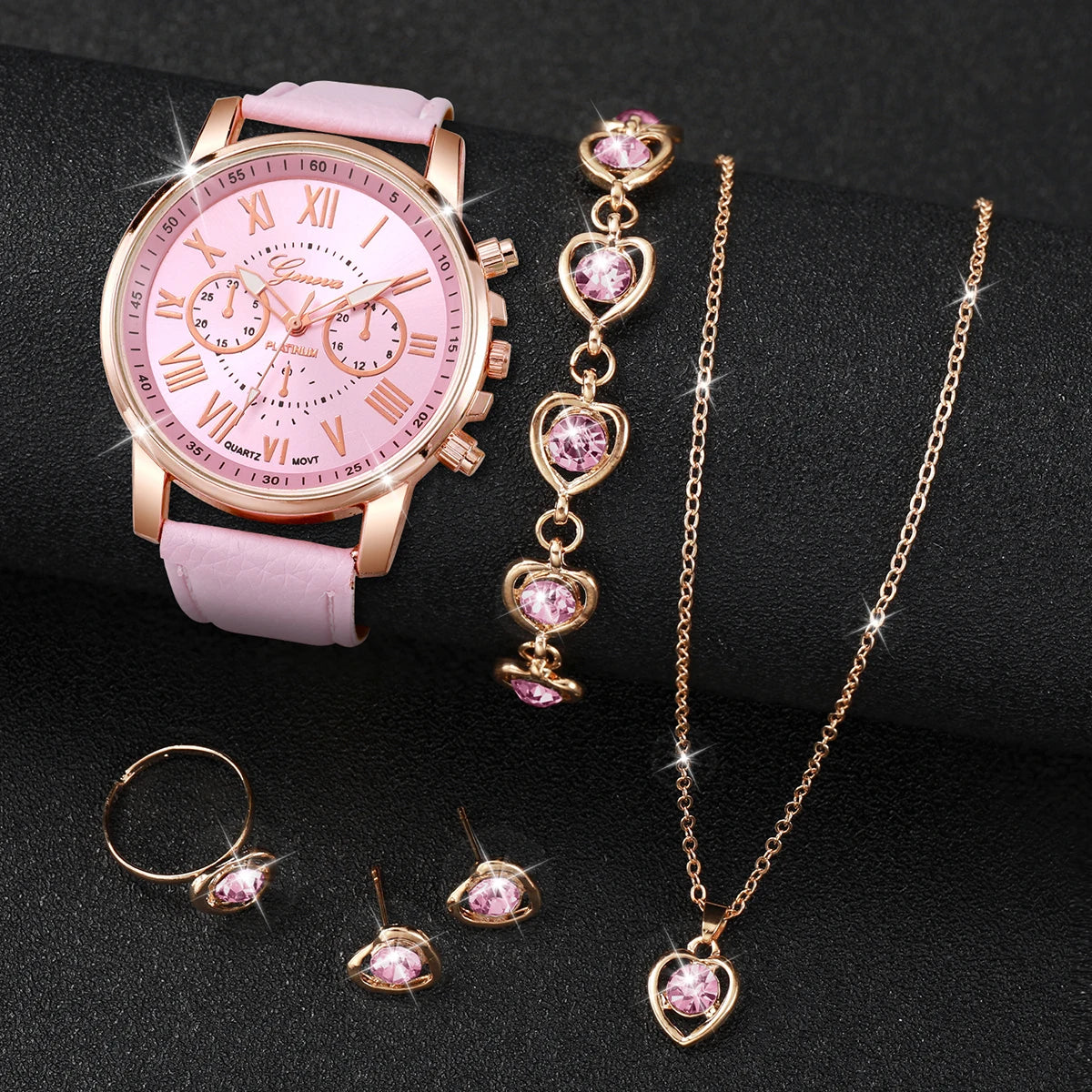 Heart Charm Watch Set 5/6PCS