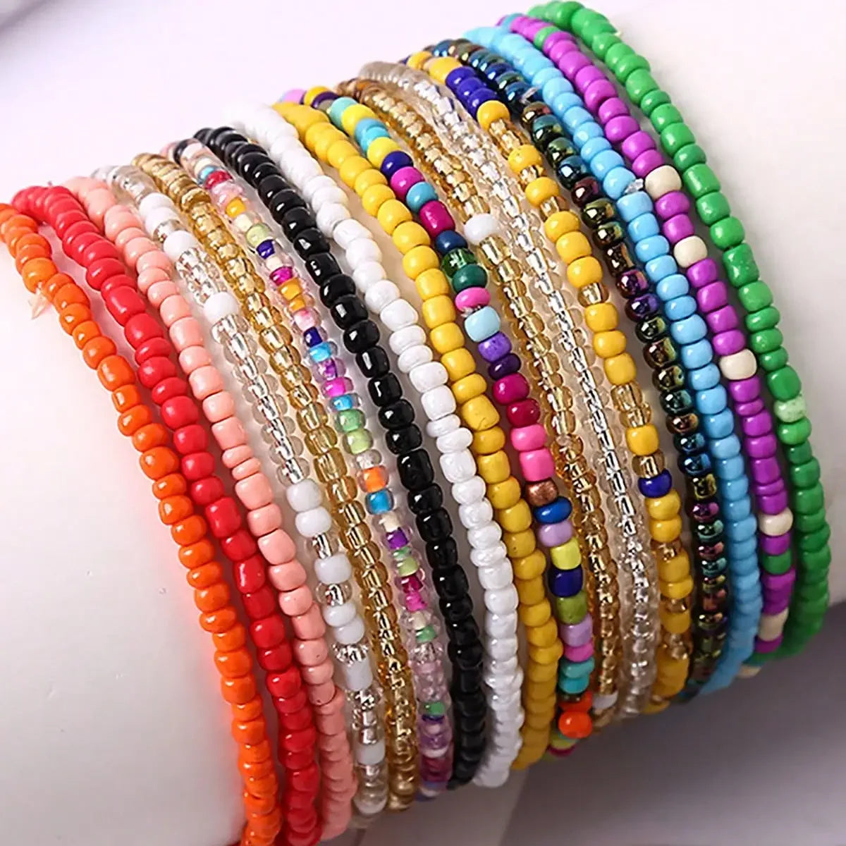 Colorful Bead Bracelets 17Pcs