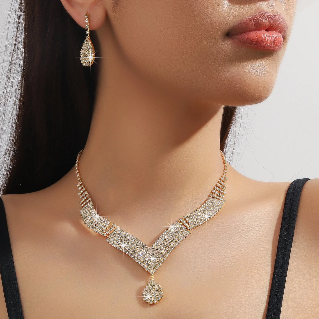 Rhinestone Water Drop Set 3pcs