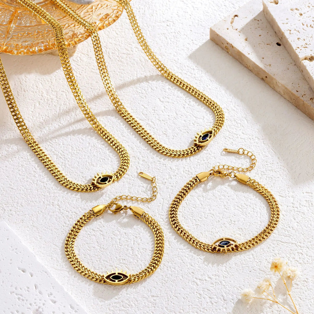 Devil's Eye Jewelry Set 4PCS