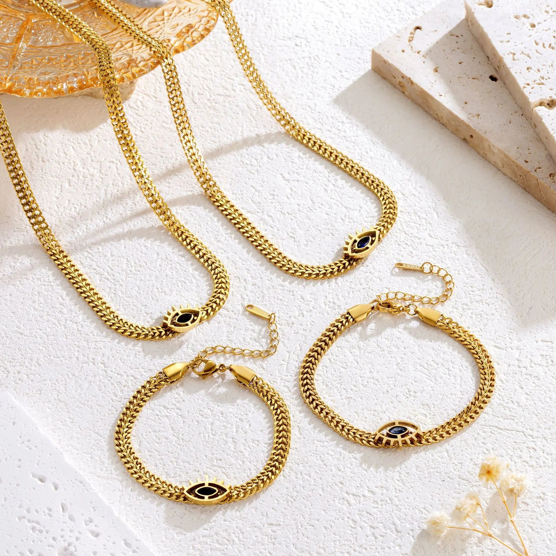 Devil's Eye Jewelry Set 4PCS
