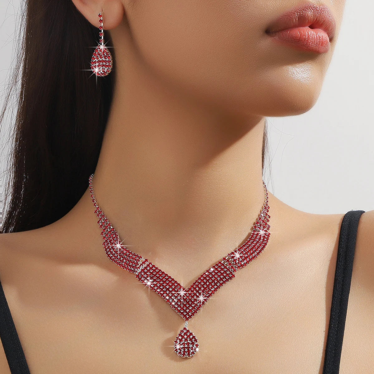 Rhinestone Water Drop Set 3pcs